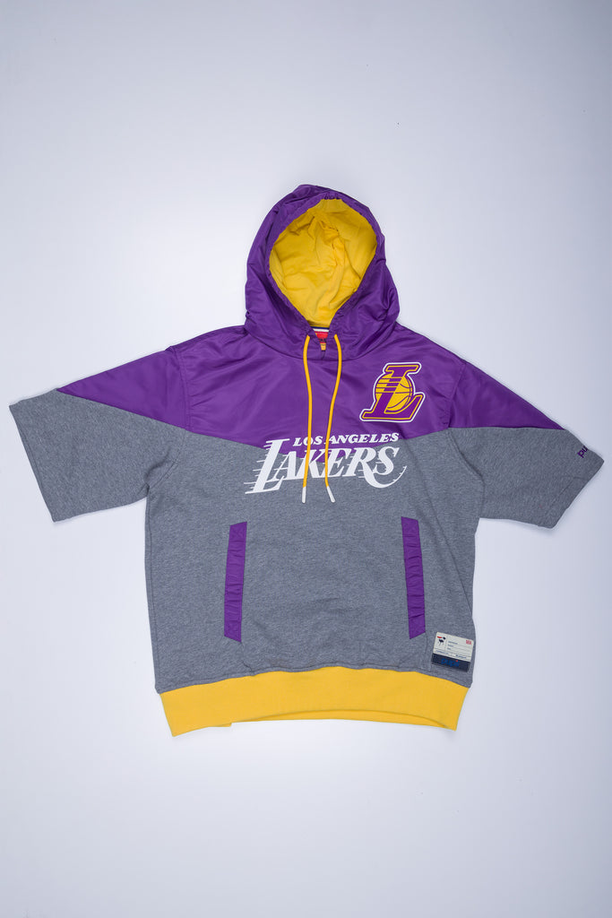 NBA Lakers Hoodie Short Sleeve Mens Sz Small Multicolor